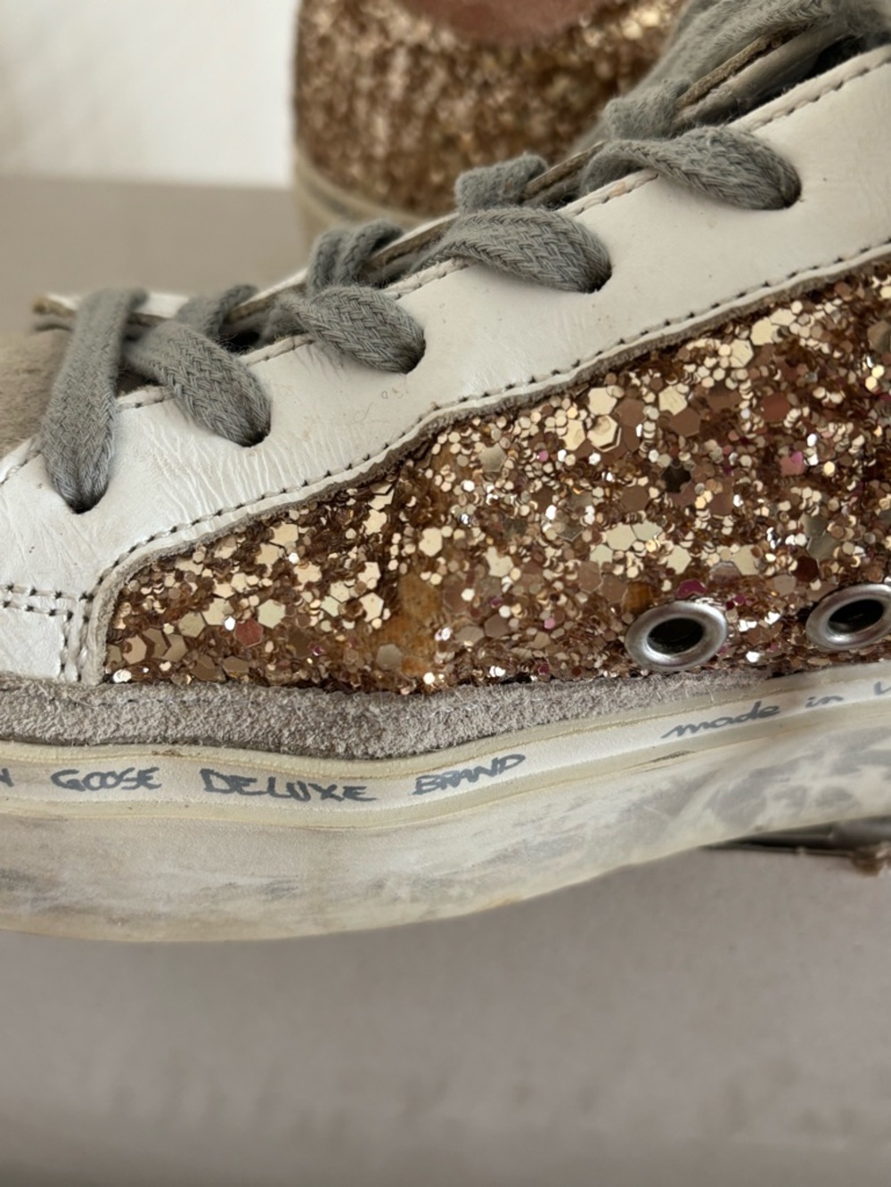 Golden Goose Gold Glitter Hi-Star - Picture 5 of 7